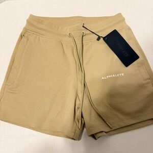 Alphalete Women's Essential Core Shorts 4" Safari Tan Size Small NWT